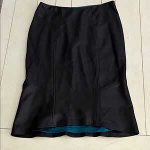 Yigal Azrouel knee length leather skirt.